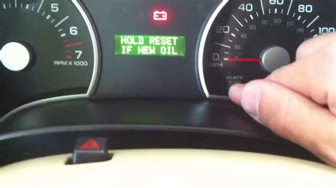 2006 ford explorer reset oil change light