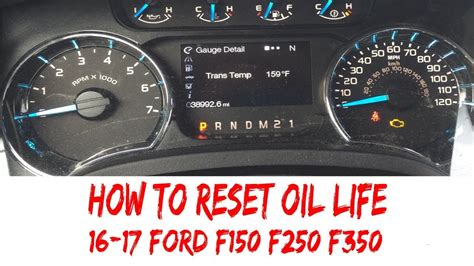 2011 ford f150 reset oil change light