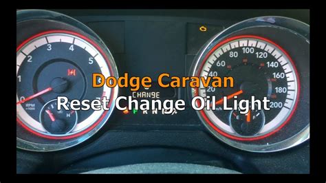 how to reset change oil light dodge caravan