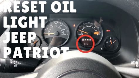 how to reset change oil light jeep patriot