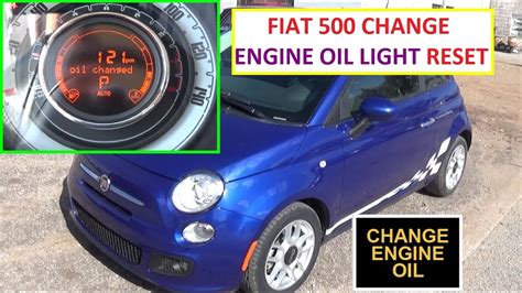 how to reset fiat 500 oil change light