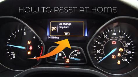 how to reset oil change light ford