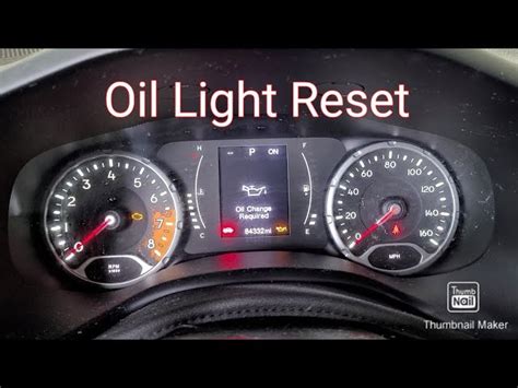 how to reset oil change light jeep renegade