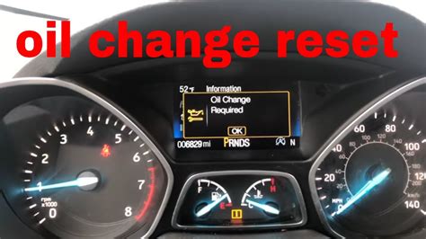 how to reset oil change light on 2017 ford escape