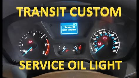 how to reset oil change light on ford transit