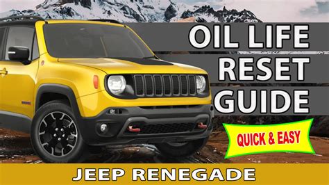 jeep renegade reset oil change light