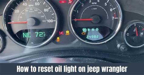 jeep wrangler oil change light reset