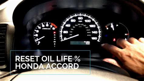 reset oil change light honda accord